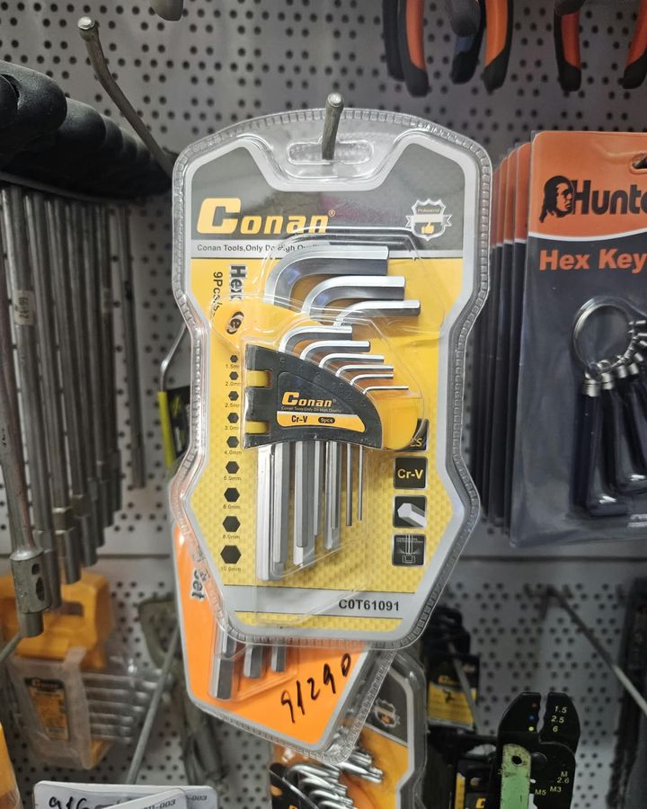 סט מפתחות אלן Conan, כפי שנמכר באבי סנטר טמבוריה חולון