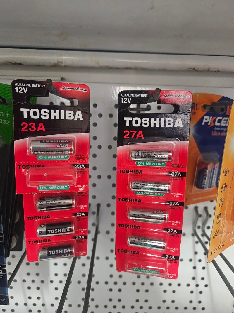 סוללות 12V Toshiba 23A ו-27A לשלטים, באבי סנטר טמבוריה חולון